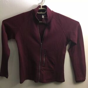 IBEX Women’s 100% MERINO WOOL Red/Maroon FULL ZIP SWEATER JACKET